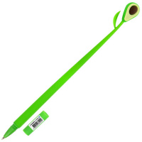 Ручка фигурная шариковая ЮНЛАНДИЯ 'Авокадо', мягкий силиконовый корпус, СИНЯЯ, пишущий узел 0,7 мм,