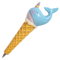 Ручка шариковая Brauberg Мороженое-Киты-Единороги синяя, 0.5мм, ассорти