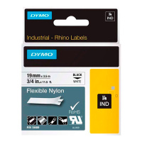 Лента для принтера этикеток Dymo Rhino 19мм х 3.5м, черный/белый, нейлон, S0718120