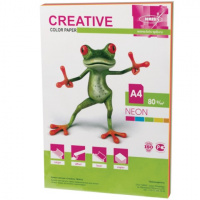 Цветная бумага для принтера Creative Color 5 цветов, неон, А4, 50 листов