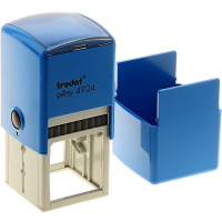 Оснастка для квадратной печати Trodat Printy 40х40мм, синяя, с крышкой, 4924