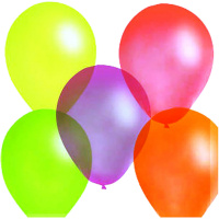 Воздушные шары Поиск ассорти, 25см, 100шт, флюорисцентные
