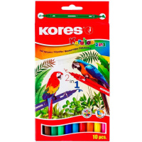 Фломастеры для рисования Kores Korellos 10 цветов, двухсторонние, 29021