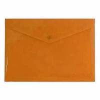 Пластиковая папка на кнопке Бюрократ оранжевая непрозрачная, А4, PK803ANOR