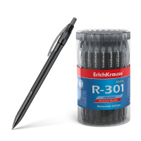 Ручка шариковая автоматическая Erich Krause R-301 Original Matic черный, 0.7мм