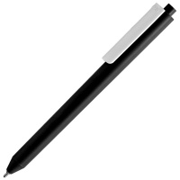 Ручка шариковая Pigra P03 Mat черная с белым