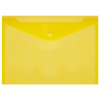Пластиковая папка на кнопке Attache КНК 180 желтая прозрачная, А4, 10шт/уп