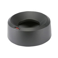 Крышка для контейнера Vileda Professional Ирис 50л, воронкообразная, круглая, черная, 137736