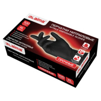 Перчатки нитриловые Laima прочные XL, неопудренные, черные, 50 пар (100 шт.)