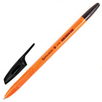 Шариковая ручка Brauberg X-333 Orange черная, 0.7мм, оранжевый корпус