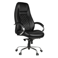 Кресло руководителя Helmi HL-ES11 'Сonvince', повышенной прочности, экокожа черная, мультиблок, до 2