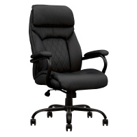 Кресло руководителя Helmi HL-ES09 'Armor', повышенной прочности, экокожа черная, до 250кг
