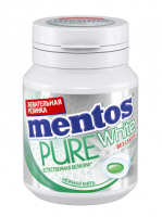 Жевательная резинка Mentos Pure White Нежная мята, 54г