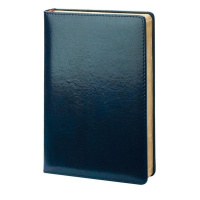 Ежедневник недатированный Infolio Britannia синий, А5, 160 листов, натуральная кожа