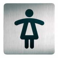 Дверная табличка Merida Standart Туалет женский, 100х100мм, алюминий/скотч, ИТ007
