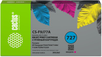 Картридж струйный Cactus CS-F9J77A 727 пурпурный (300мл) для HP DJ T920/T930/T1500/T1530/T2500/T2530