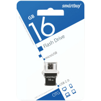 Память Smart Buy 'OTG POKO' 16GB USB2.0/microUSB, Flash Drive черный
