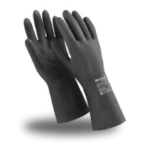 Перчатки защитные Manipula Химопрен р. M, х/б напыление, К80/Щ50, черные