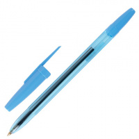Шариковая ручка Staff Office синяя, 1мм, прозрачный корпус