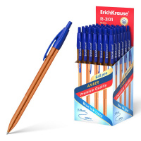 Ручка шариковая ErichKrause R-301 Amber Matic 0.7, автомат, синяя