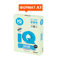 Цветная бумага для принтера Iq Color pale светло-зеленая, А3, 500 листов, 80г/м2, GN27