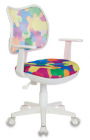 Кресло детское Бюрократ CH-W797 мультиколор Abstract сетка/ткань крестов. пластик пластик белый