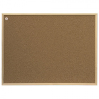 Доска пробковая 2x3 Eco 80x60 см, коричневая, деревянная рамка