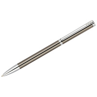 Ручка шариковая Delucci 'Stella', синяя, 1,0мм, корпус оружейный металл/серебро, кристал, подар.уп.