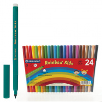 Фломастеры для рисования Centropen Rainbow Kids 24 цвета, смываемые