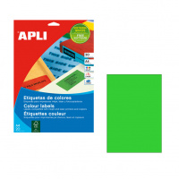 Этикетки цветные Apli 1602, 210х297мм, 20шт, зеленые