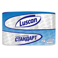 Туалетная бумага Luscan Standart в рулоне, белая, 21.88м, 2 слоя, 12 рулонов