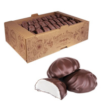 Зефир ЯШКИНО 'Ванильный' в шоколадной глазури, 1000 г, картонная коробка, КЗ110