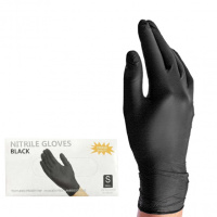 Перчатки нитриловые Wally Plastic р.L, черные, 50 пар