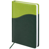 Ежедневник недатированный Brauberg Bond зеленый, А5, 168 листов, под комбинированную кожу с волной