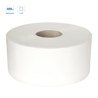 Туалетная бумага Officeclean Professional в рулоне, белая, 450м, 1 слой, 12 рулонов