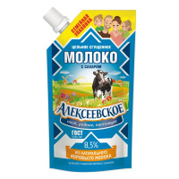 Молоко сгущенное Алексеевский Мк 8.5% 650г, мягкая упаковка