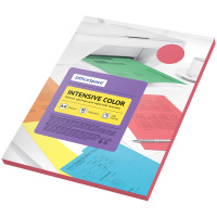 Бумага цветная OfficeSpace 'Intensive Color', A4, 80 г/м?, 100л., (красный)