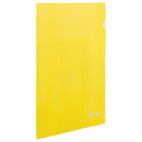 Папка-уголок Brauberg желтая, A4, 150мкм