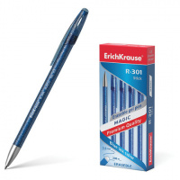 Ручка стираемая гелевая ERICH KRAUSE 'R-301 Magic Gel', СИНЯЯ, корпус синий, узел 0,5 мм, линия пись