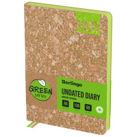 Ежедневник недатированный Berlingo Green Series А5, 136 листов, зеленый срез