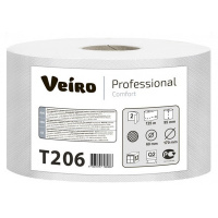 Туалетная бумага Veiro Professional Comfort Т206, в рулоне, 125м, 2 слоя, белая