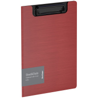 Папка-планшет с зажимом Berlingo 'Steel&Style' A5+, 1800мкм, пластик (полифом), красная