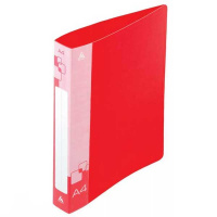 Пластиковая папка с зажимом Бюрократ красная, А4, 16мм, PZ07CRED