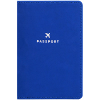 Обложка для паспорта OfficeSpace 'Journey', иск. кожа софт-тач, синий, тиснение фольгой