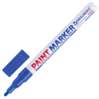 Маркер-краска Brauberg Paint Marker синий, 2мм, нитро-основа, алюминиевый корпус