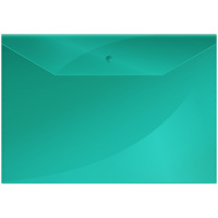 Пластиковая папка на кнопке Officespace зеленая, А4, Fmk12-3