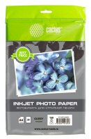 Фотобумага для струйных принтеров Cactus CS-GA415020ED А4, 20 листов, 150 г/м2, белая, глянцевая