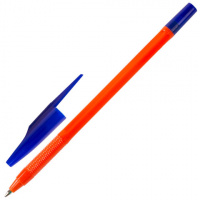 Ручка шариковая Staff Flare синяя, 0.7мм, оранжевый корпус