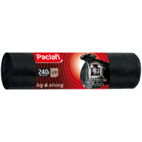 Мешки для мусора 240л Paclan 'Big&strong' ПВД, 140*90см, 20шт., черного цвета, в рулоне