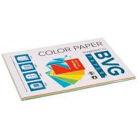 Цветная бумага для принтера Bvg медиум 5 цветов, А4, 50 листов, 80г/м2